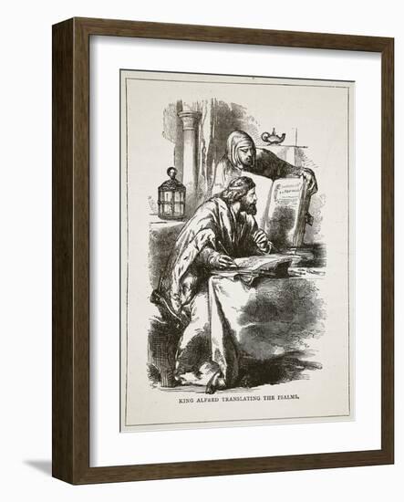 King Alfred Translating the Psalms (Litho)-English-Framed Giclee Print