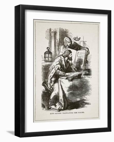 King Alfred Translating the Psalms (Litho)-English-Framed Giclee Print