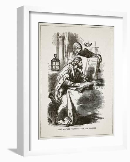 King Alfred Translating the Psalms (Litho)-English-Framed Giclee Print