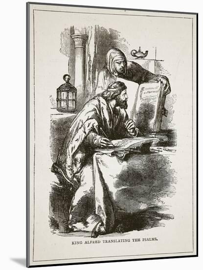 King Alfred Translating the Psalms (Litho)-English-Mounted Giclee Print