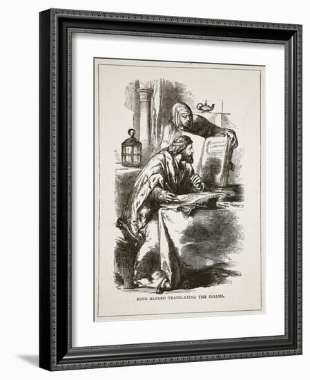 King Alfred Translating the Psalms (Litho)-English-Framed Giclee Print