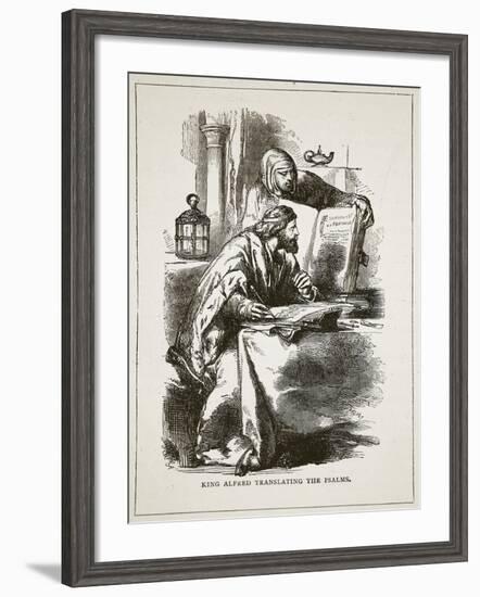 King Alfred Translating the Psalms (Litho)-English-Framed Giclee Print