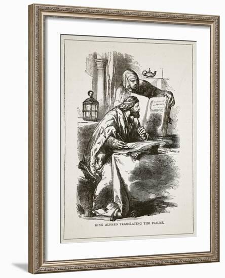 King Alfred Translating the Psalms (Litho)-English-Framed Giclee Print