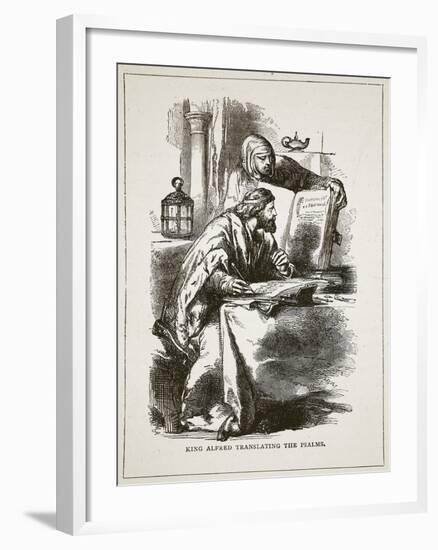 King Alfred Translating the Psalms (Litho)-English-Framed Giclee Print