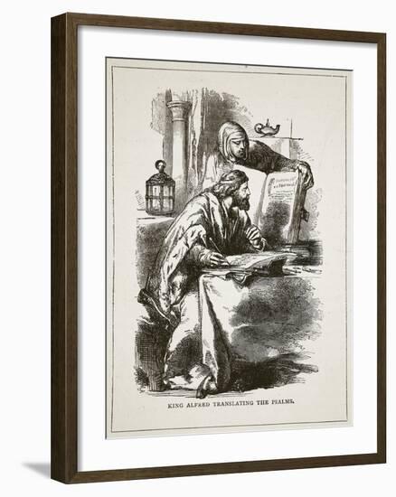 King Alfred Translating the Psalms (Litho)-English-Framed Giclee Print