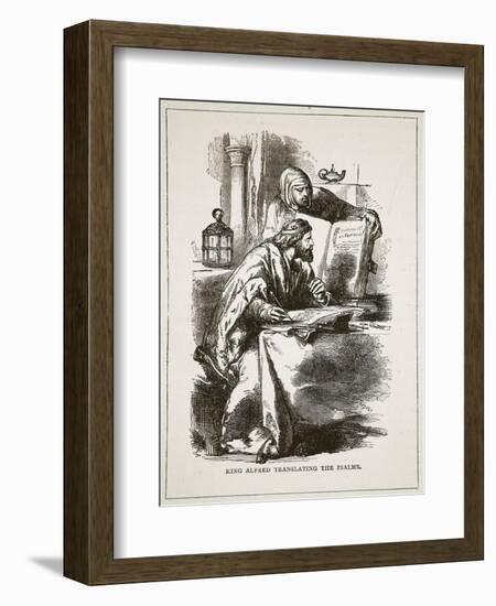 King Alfred Translating the Psalms (Litho)-English-Framed Giclee Print