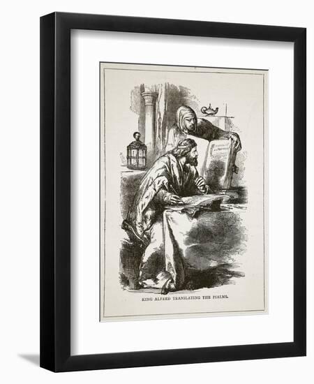 King Alfred Translating the Psalms (Litho)-English-Framed Giclee Print