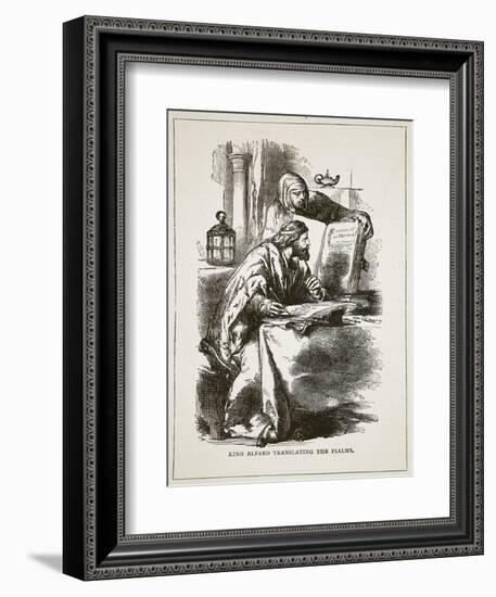 King Alfred Translating the Psalms (Litho)-English-Framed Giclee Print