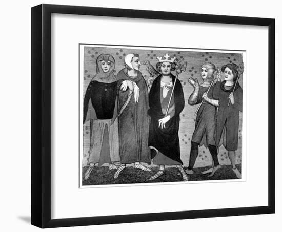 King and Court, Late 13th-14th Century-null-Framed Giclee Print