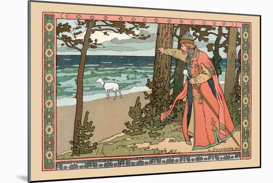 King and Goat-Ivan Bilibin-Mounted Art Print