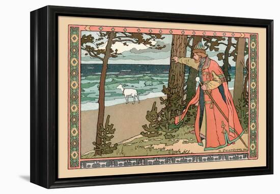 King and Goat-Ivan Bilibin-Framed Stretched Canvas