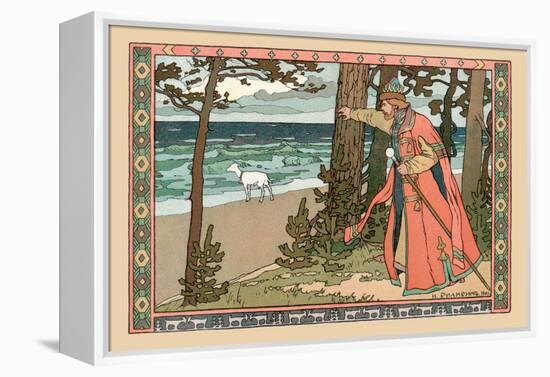 King and Goat-Ivan Bilibin-Framed Stretched Canvas