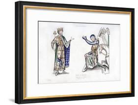 King and Knight, Late 12th Century-Henry Shaw-Framed Giclee Print