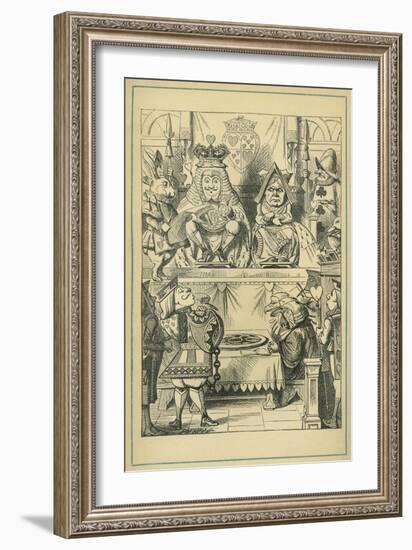 King and Queen of Hearts, Lewis Carroll-John Tenniel-Framed Giclee Print