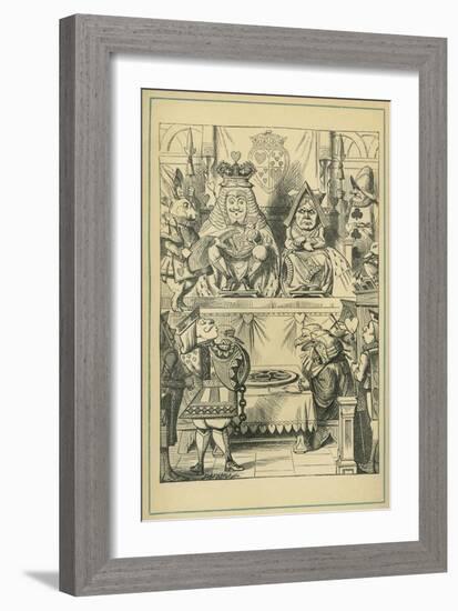 King and Queen of Hearts, Lewis Carroll-John Tenniel-Framed Giclee Print