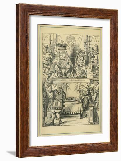 King and Queen of Hearts, Lewis Carroll-John Tenniel-Framed Giclee Print