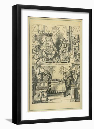 King and Queen of Hearts, Lewis Carroll-John Tenniel-Framed Giclee Print