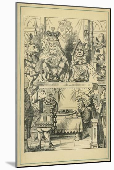 King and Queen of Hearts, Lewis Carroll-John Tenniel-Mounted Giclee Print