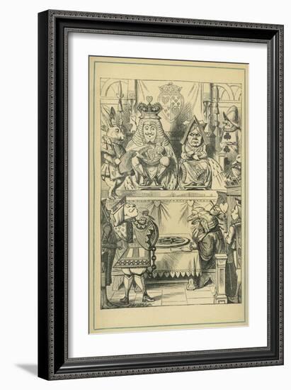 King and Queen of Hearts, Lewis Carroll-John Tenniel-Framed Giclee Print