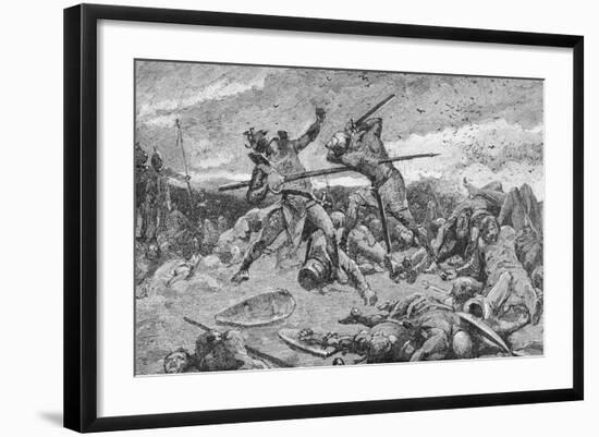 King Arthur and Saxons in Battle-null-Framed Giclee Print