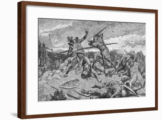 King Arthur and Saxons in Battle-null-Framed Giclee Print