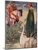 'King Arthur asks the Lady of the Lake for the sword Excalibur', 1911-Walter Crane-Mounted Giclee Print