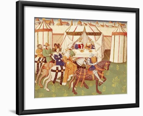 King Arthur Feast in Camelot: the Arrival of the Knights-null-Framed Giclee Print