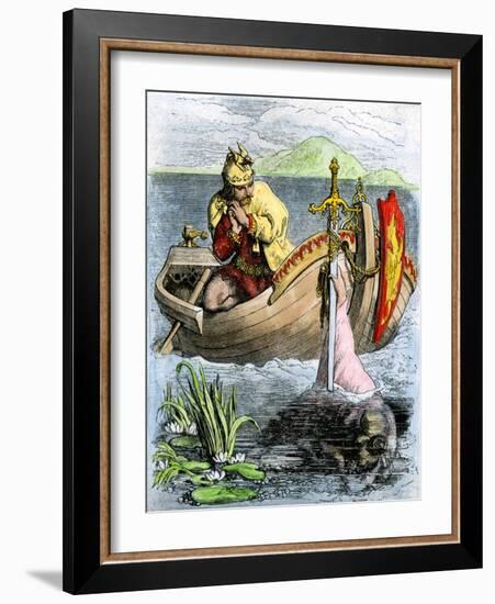 King Arthur Receiving His Magic Sword from the Lady of the Lake-null-Framed Giclee Print