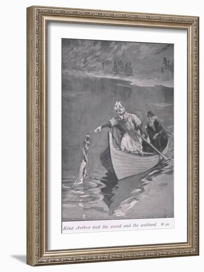 King Arthur Took the Sword and the Scabbard-William Henry Margetson-Framed Giclee Print