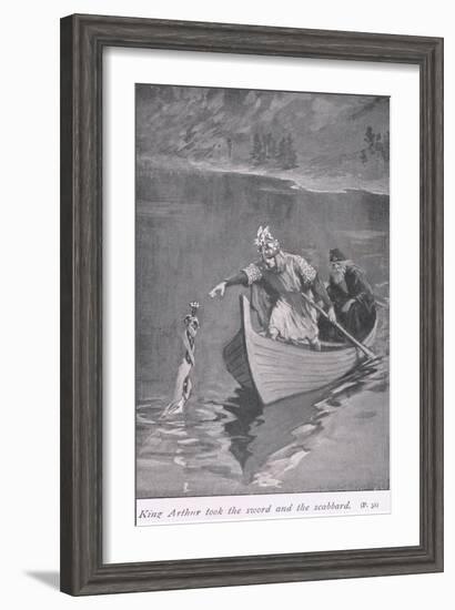 King Arthur Took the Sword and the Scabbard-William Henry Margetson-Framed Giclee Print