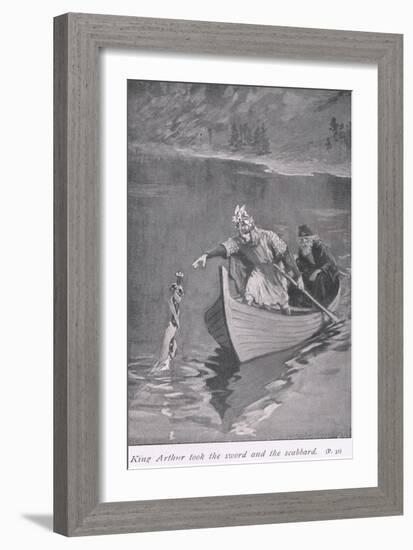 King Arthur Took the Sword and the Scabbard-William Henry Margetson-Framed Giclee Print