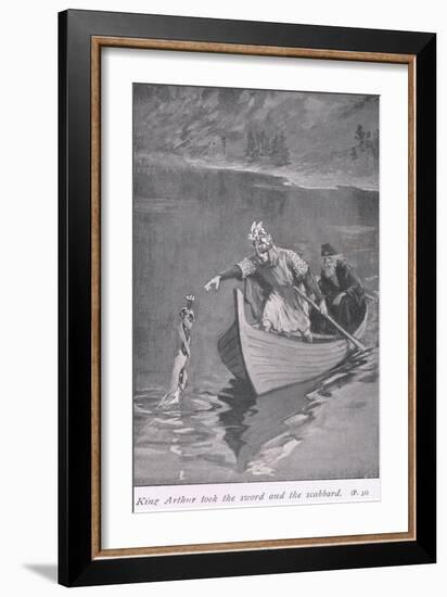 King Arthur Took the Sword and the Scabbard-William Henry Margetson-Framed Giclee Print