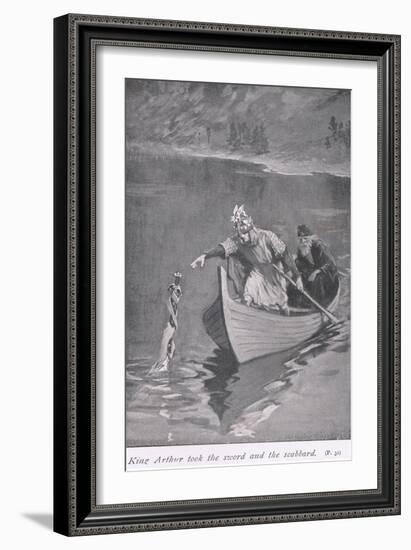 King Arthur Took the Sword and the Scabbard-William Henry Margetson-Framed Giclee Print