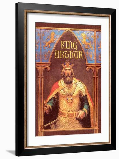 King Arthur-Newell Convers Wyeth-Framed Art Print