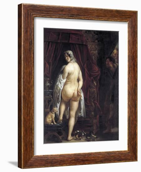 King Candaules of Lydia Showing His Wife to Gyges-Jacob Jordaens-Framed Giclee Print