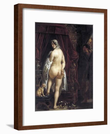 King Candaules of Lydia Showing His Wife to Gyges-Jacob Jordaens-Framed Giclee Print