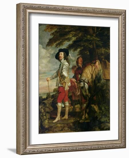 King Charles I (1600-49) of England out Hunting, circa 1635-Sir Anthony Van Dyck-Framed Giclee Print