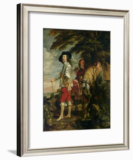 King Charles I (1600-49) of England out Hunting, circa 1635-Sir Anthony Van Dyck-Framed Giclee Print