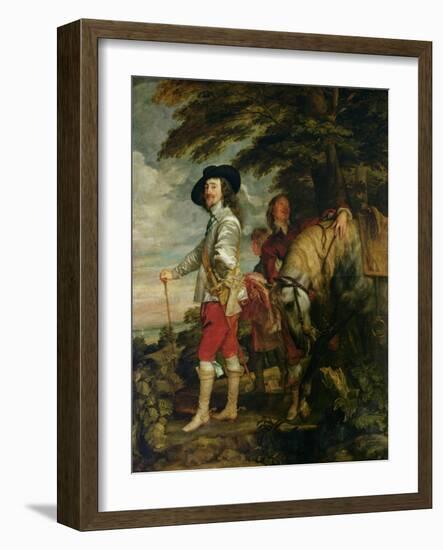 King Charles I (1600-49) of England out Hunting, circa 1635-Sir Anthony Van Dyck-Framed Giclee Print