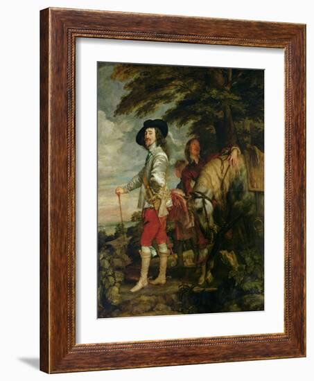 King Charles I (1600-49) of England out Hunting, circa 1635-Sir Anthony Van Dyck-Framed Giclee Print