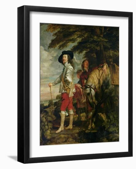 King Charles I (1600-49) of England out Hunting, circa 1635-Sir Anthony Van Dyck-Framed Giclee Print