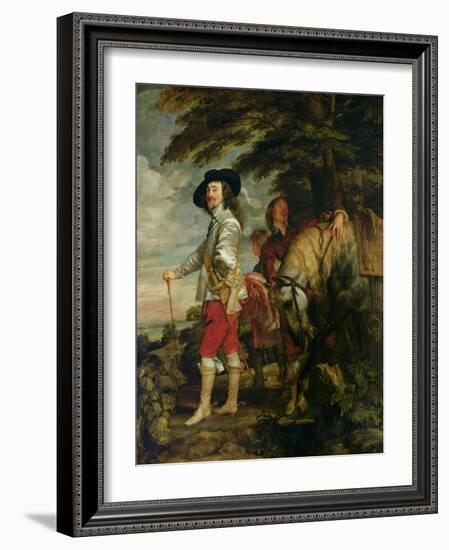 King Charles I (1600-49) of England out Hunting, circa 1635-Sir Anthony Van Dyck-Framed Giclee Print