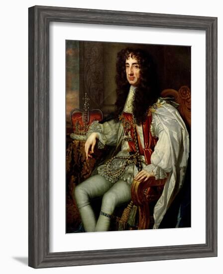 King Charles II (1630-85)-Sir Peter Lely-Framed Premium Giclee Print