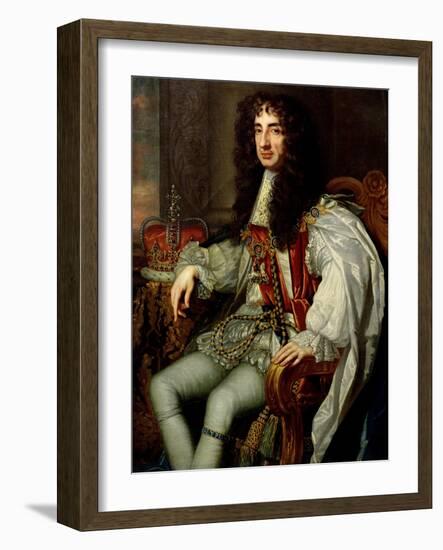 King Charles II (1630-85)-Sir Peter Lely-Framed Premium Giclee Print