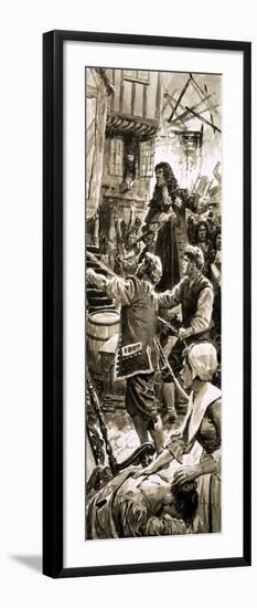King Charles II Helps During the Great Fire of London-C.l. Doughty-Framed Giclee Print