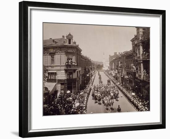 King Charles Ii of Romania Entering Sofia, June 11, 1910, Bulgaria-null-Framed Giclee Print