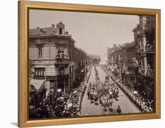 King Charles Ii of Romania Entering Sofia, June 11, 1910, Bulgaria-null-Framed Premier Image Canvas