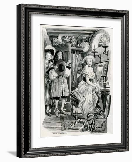 King Charles II Visiting Nell Gwynn in Her Dressing Room-Peter Jackson-Framed Giclee Print