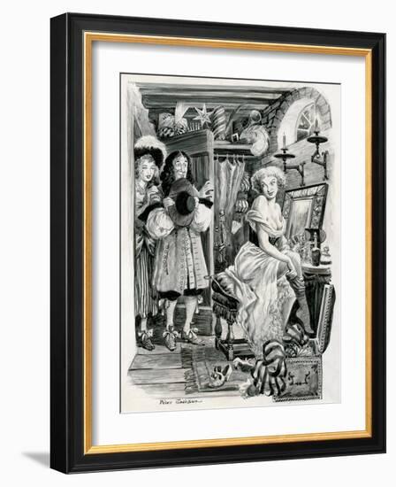 King Charles II Visiting Nell Gwynn in Her Dressing Room-Peter Jackson-Framed Giclee Print