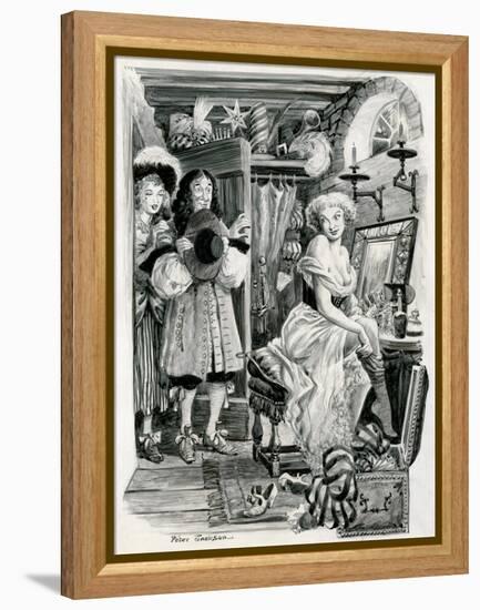 King Charles II Visiting Nell Gwynn in Her Dressing Room-Peter Jackson-Framed Premier Image Canvas